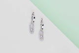 Move Uno Diamond Hoop Earrings - White Gold - B&P