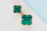 Magic Alhambra Ring - Yellow Gold - Malachite - Size 52