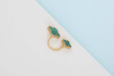 Magic Alhambra Ring - Yellow Gold - Malachite - Size 52