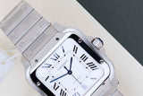 Santos Large 'White Roman Dial'
