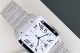 Santos Large 'White Roman Dial'