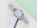 Panthere Small 'Steel - Diamond Bezel - White Roman Dial'