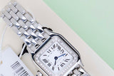Panthere Small 'Steel - Diamond Bezel - White Roman Dial'