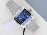 Santos Large 'Blue Roman Dial'