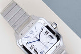 Santos Large  'White Roman Dial'