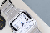 Santos Large  'White Roman Dial'