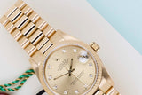 Datejust 31 'Yellow Gold - Champagne Diamond Dial - President'