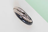 Trinity Ring - White Gold & Ceramic - Size 58 - B&P