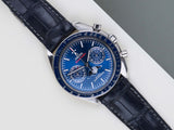 Speedmaster Moonphase 'Blue Dial - Leather Bracelet'