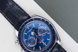 Speedmaster Moonphase 'Blue Dial - Leather Bracelet'