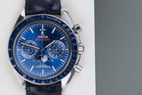 Speedmaster Moonphase 'Blue Dial - Leather Bracelet'