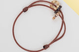 Love Cord 3 Hoops Bracelet - Yellow & Rose Gold with Diamonds & Ceramic - B&P