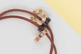 Love Cord 3 Hoops Bracelet - Yellow & Rose Gold with Diamonds & Ceramic - B&P