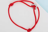 Love Cord Bracelet - White Gold & 2 Diamonds - B&P
