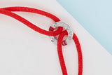 Love Cord Bracelet - White Gold & 2 Diamonds - B&P