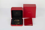 Love Bracelet Small - Yellow Gold & 6 Diamonds - Size 18 - B&P