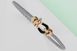Force 10 Bracelet Medium - Yellow Gold - Size 18 - B&P