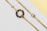 Love Circle Necklace - Yellow Gold & Diamonds - 41 CM - B&P