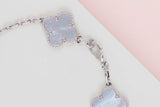 Vintage Alhambra 5 Motif Bracelet - White Gold & Mother of Pearl - 19,5 CM - B&P