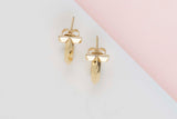 T1 Hoop Earrings - Yellow Gold - B