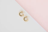 T1 Hoop Earrings - Yellow Gold - B