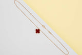 Vintage Alhambra Necklace - Yellow Gold & Carnelian - B&P