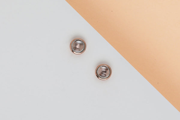 18 ct. Rose Gold Earrings - Mountain Crystal