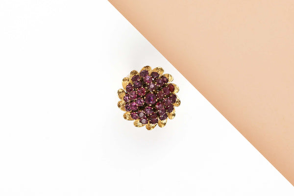 14 ct. Yellow Gold Ring - Garnet