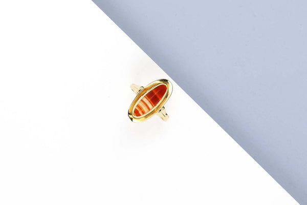 14 ct. Yellow Gold Ring - Agate