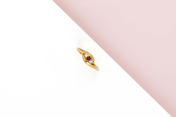 18 ct. Yellow Gold Ring - Ruby