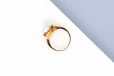 18 ct. Yellow Gold Ring - Pearl - Ruby
