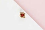 18 CT. Yellow Gold Ring - Blood Coral