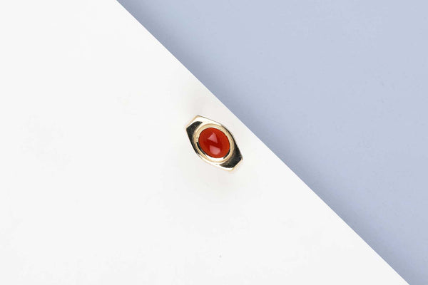 18 CT. Yellow Gold Ring - Carnelian