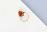 14 CT. Yellow Gold Ring - Agate