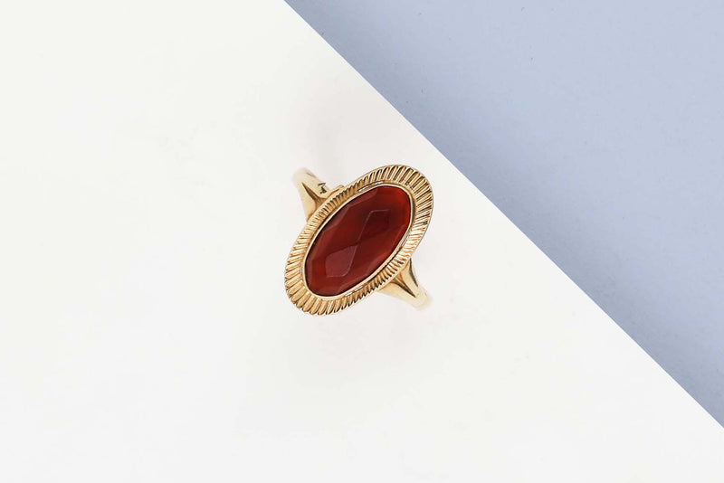 14 CT. Yellow Gold Ring - Carnelian