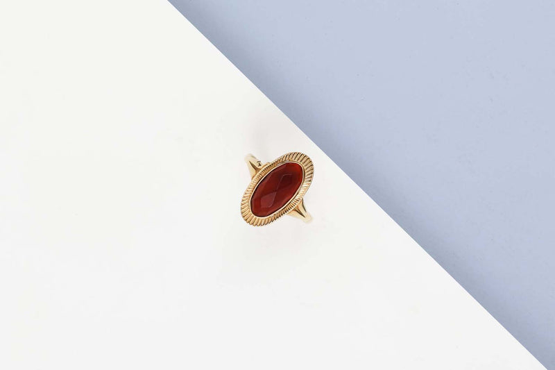 14 CT. Yellow Gold Ring - Carnelian