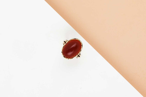 14 CT. Yellow Gold Ring - Carnelian