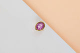 18 ct. Yellow Gold Ring - Synthetic Tourmaline - Size 56