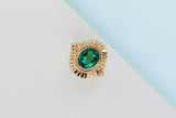 18 ct. Yellow Gold - Synthetic Tourmaline - Size 57