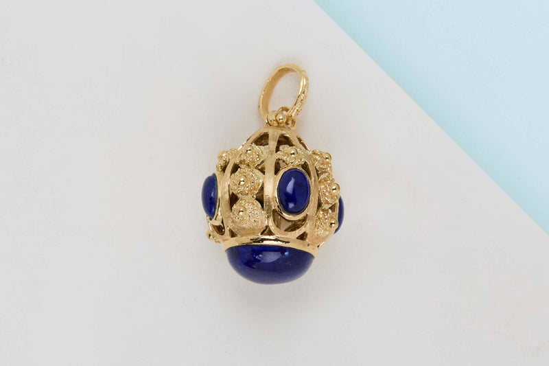 18ct. Yellow Gold Pendant - Lapis Lazuli