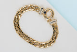 18ct. Yellow Gold Bracelet - Sapphire - 19CM