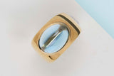18ct. Yellow Gold Ring - Blue Topaz - Size 53