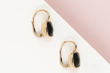 18 ct. Rose Gold Earrings - Onyx