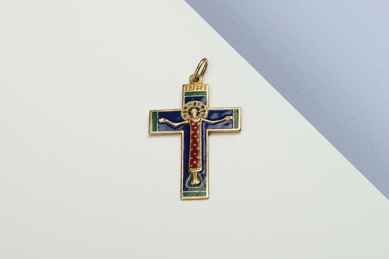 18 ct. Yellow Gold Pendant - Enamel