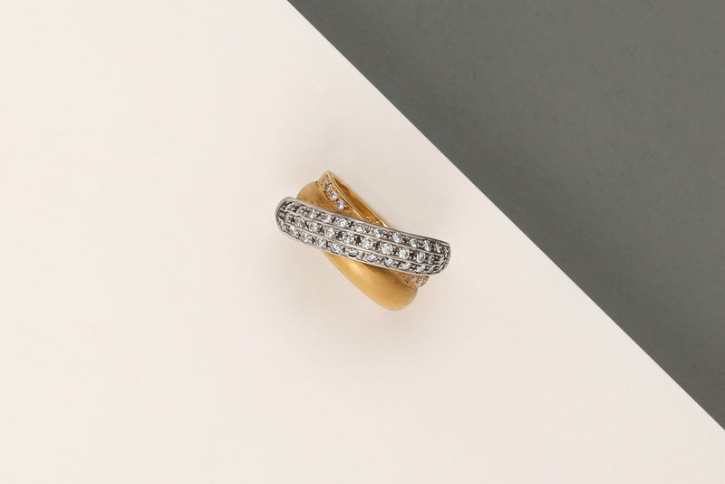 18 ct. White & Yellow Gold Ring - Diamonds