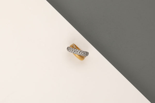 18 ct. White & Yellow Gold Ring - Diamonds