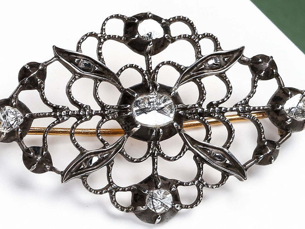 Silver & Yellow Gold Broche