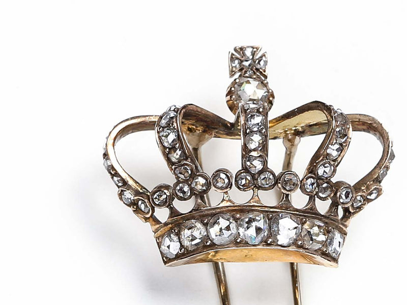 18 ct. Yellow Gold Pin - Diamonds