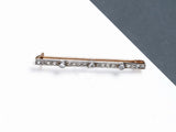 14 ct. White and Rose Gold Brooch - Old Cut Diamonds