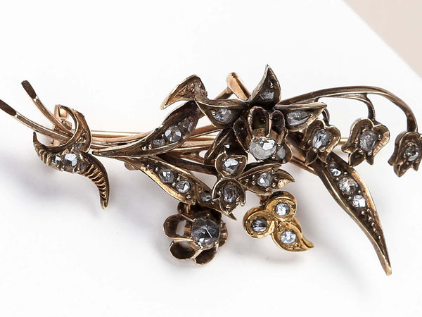 Gold Brooch - Diamonds